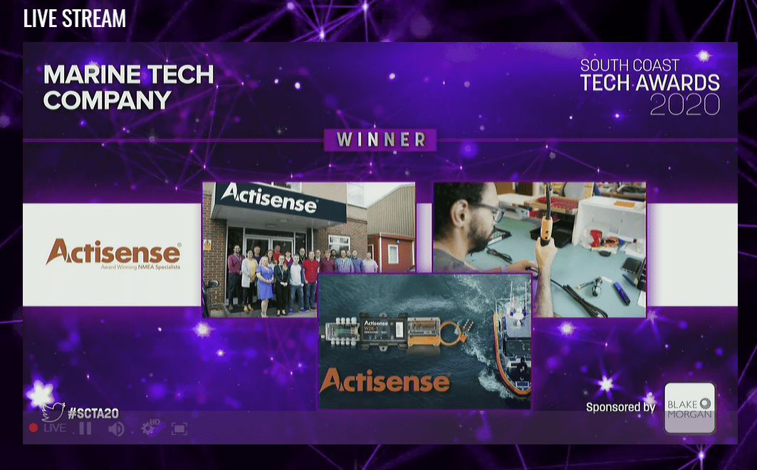 Marine Tech Company South Coast Tech Awards 2020 Winner