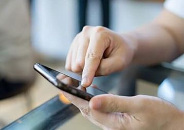 Person using mobile phone